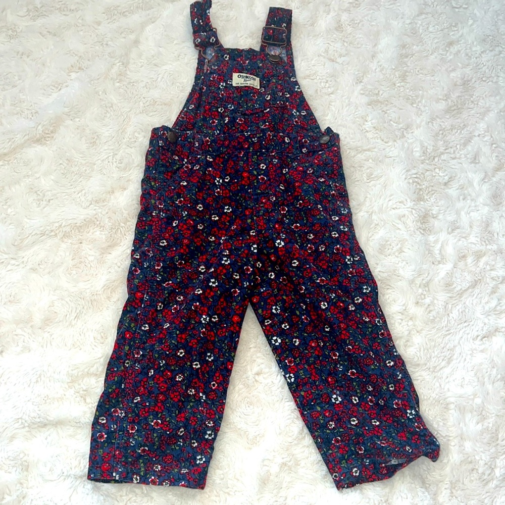 18m Oshkosh floral overalls